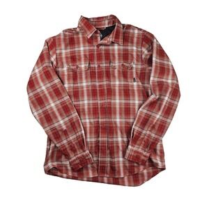 Eddie Bauer First Ascent Mens Flannel Shirt Tall XL Red Outdoor Workwear